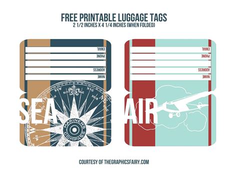 Free Printable Luggage Tag Templates [PDF, Word]