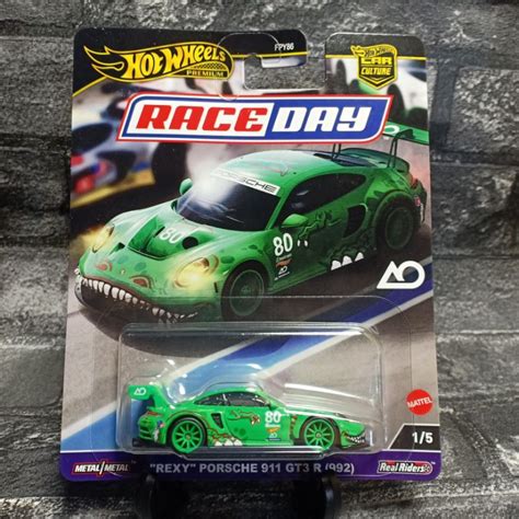 Jual Hot Wheels Rexy Porsche 911 GT3 R 992 Race Day Hijau Japan Sticker Shopee Indonesia
