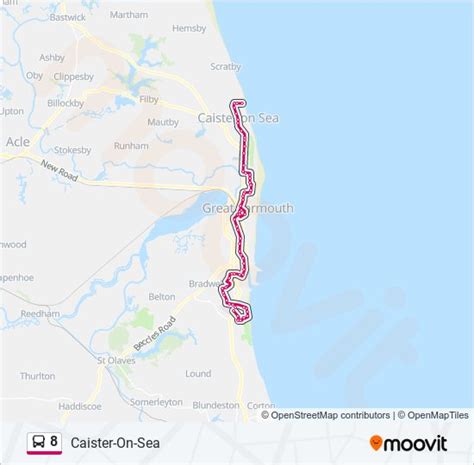 route schedules stops maps caister  sea updated