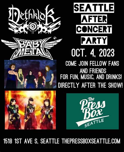 Seattle After Concert Party : r/BABYMETAL