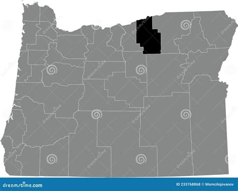 location map   morrow county  oregon usa stock vector