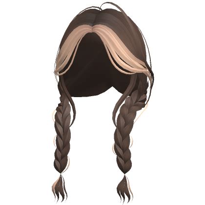 Messy Brown Blonde Braided Pigtails Roblox