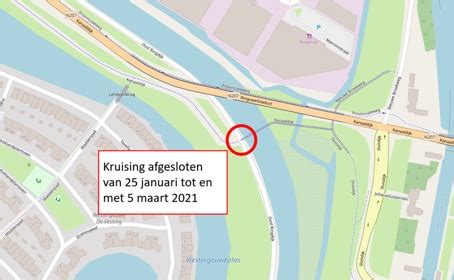 Afsluiting Kruising Fietsbrug Oost Ringdijk Westergouwe