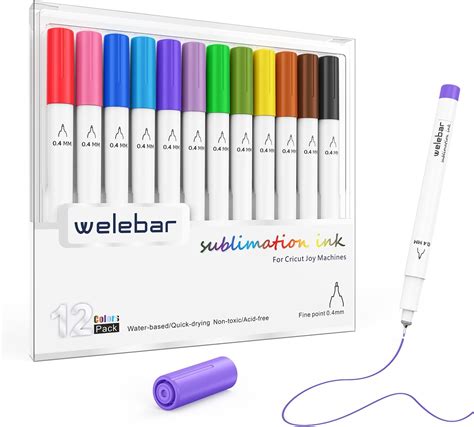 Welebar 0 4 Tip Infusible Pen Set For Cricut Joy Xtra 12 Pack Assorted Sublimation