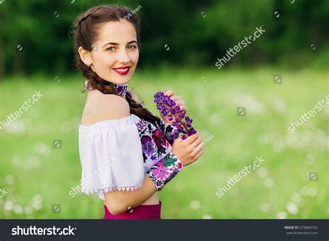 Pretty Ukrainian Girl Naked Shoulder Smiling Stock Photo Shutterstock