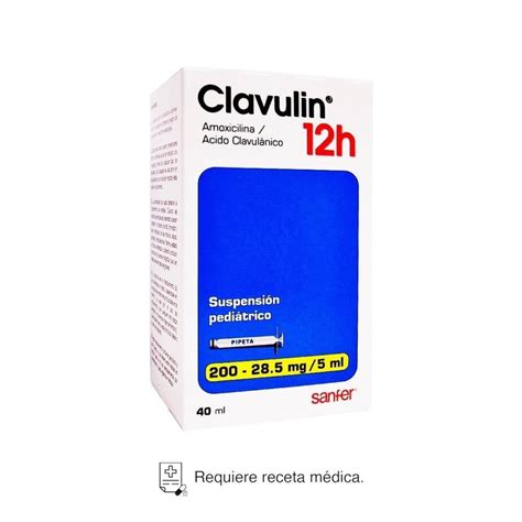 Clavulin Amoxicilina 200 mg Ácido Clavulánico 28 5 mg 5 ml