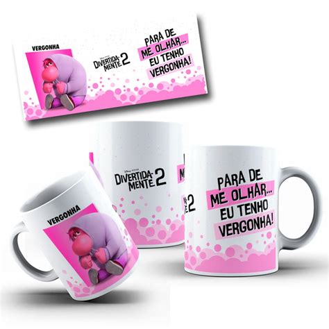 Caneca X Cara Caf Filme Divertida Mente Vergonha Elo