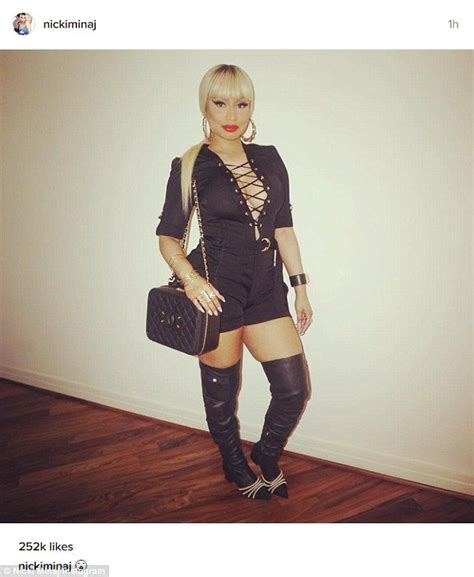 Nicki Minaj Stuns In Lace Up Romper