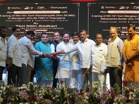 Nitin Gadkari Inaugurates 12 Nh Projects Worth Rs 8000 Cr 7 Crif Projects In Hyderabad