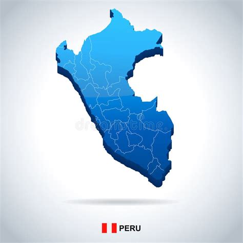 Peru Karten Und Flaggenillustration Stock Abbildung Illustration