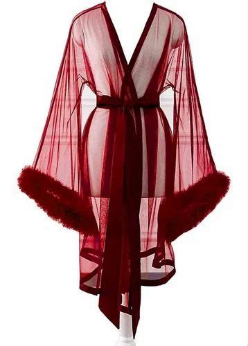 Self Design Net Hot Nighty Full Sleeve Red At Rs Piece In Surat ID