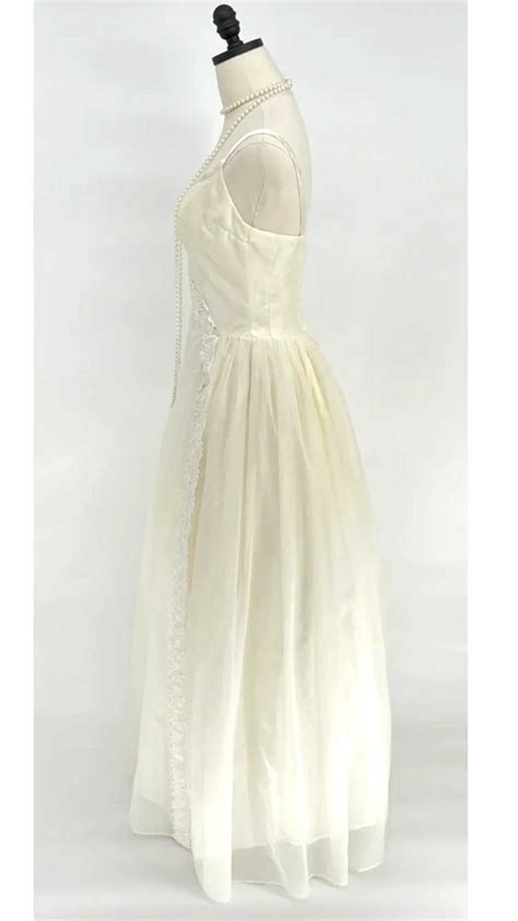 1950 S Emma Domb Wedding Gown In Ivory Chiffon And Sa Gem