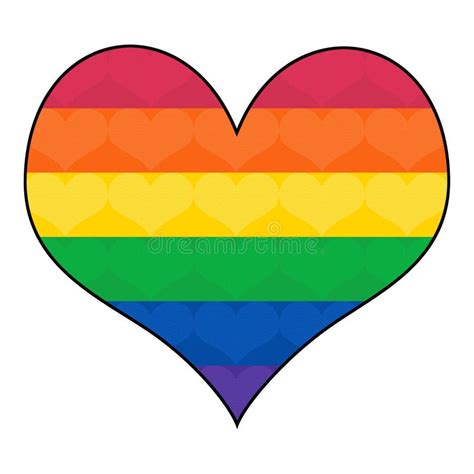 Bandera Gay Del Arco Iris En Forma Del Coraz N Stock De Ilustraci N