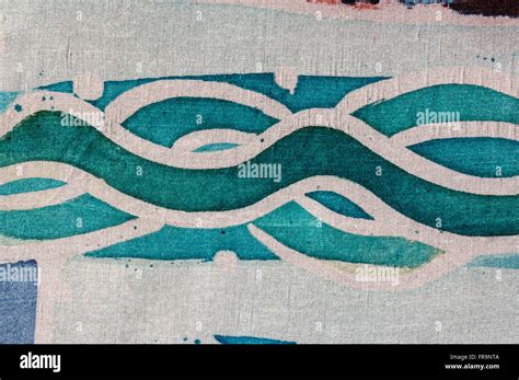Waves Hot Batik Background Texture Handmade On Silk Abstract Surrealism Art Stock Photo Alamy
