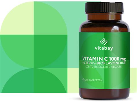 Vitabay Vitamin C Hochdosiert 1000mg Bioflavonoide Vegan 180