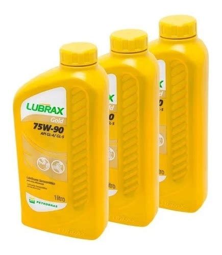 Kit 3lts Óleo Câmbio Lubrax Gold 75w90 Semi Api Gl5 Gl4 | Parcelamento ...