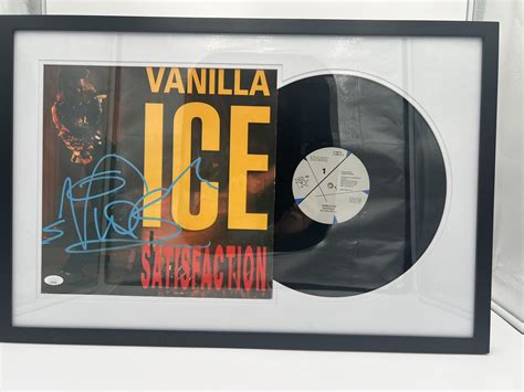 Charitybuzz Vanilla Ice Signed And Framed 1989 Satisfaction Vinyl