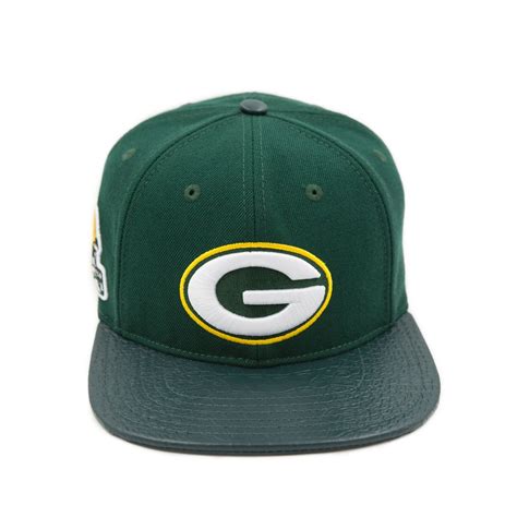 Pro Standard Green Bay Packers Logo Leather Cap hat hats At The Mister ...