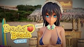 D Hentai Mmd Peachy Beach Pt Bikini Izumi Gets Caught Fingering By Sin Sack Gives Him A