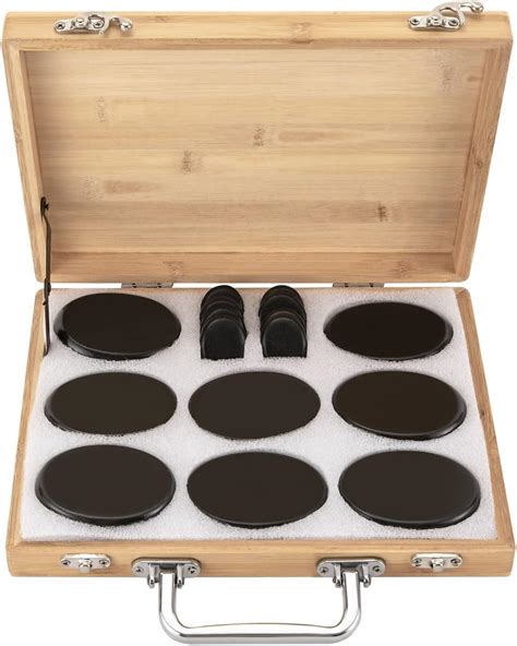 Amazon Pcs Basalt Hot Stones Set Hot Rocks Massage Stones Kit With Heater Box For Body