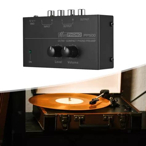 Pr Ampli Platine Vinyle Phono Pp Avec Level Volume Control Mini Eur