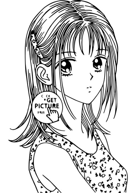 Coloriage Fille Manga