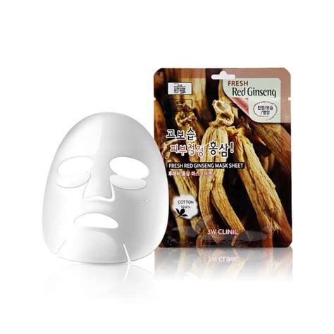 Тканевая маска 3W Clinic Fresh Red Ginseng Mask Sheet – купить в Москве ...