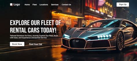 Premium PSD | Car rent website landing page tempage car rent landing ...