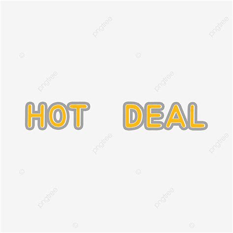 Yellow Hot Deal Lettering Stripe Wordart Hot Deal Yellow Stripe PNG