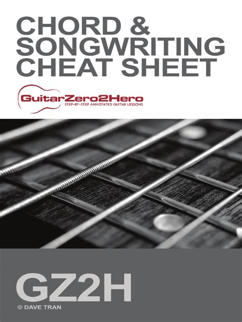 Guitar Chord Songwriting Cheat Sheet 2019 | PDF | Chord (Music) | Music ...