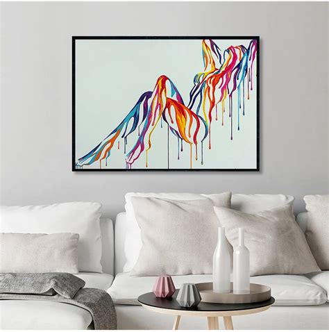 Nigikala Pop Art Colorful Abstract Art Sexy Girl Nude Art Canvas Painting Wall Art Picture For