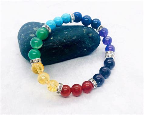 Chakra Bracelet With Meaning Card 7 Chakra Bracelet Healing Crystals Jewelry