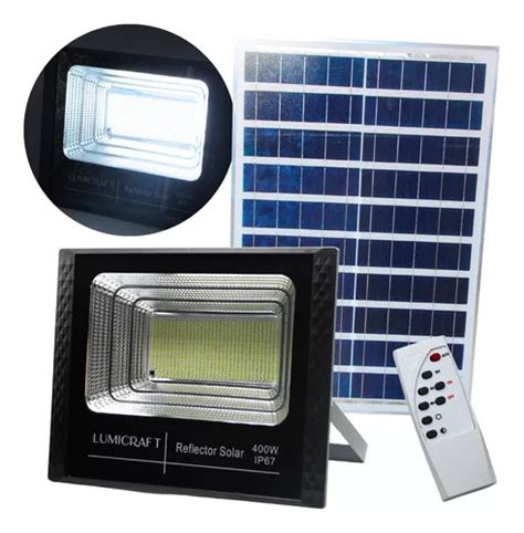 Reflector Solar Led W Potente Panel Y Control Remoto Hd