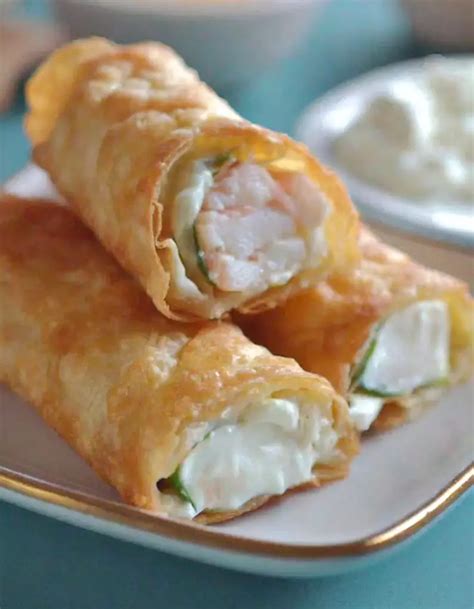 Crab Rangoon Egg Rolls