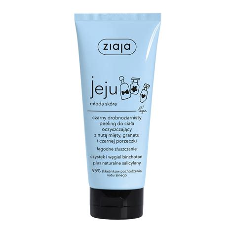 Ziaja jeju młoda skóra czarny drobnoziarnisty peeling myjący do ciała