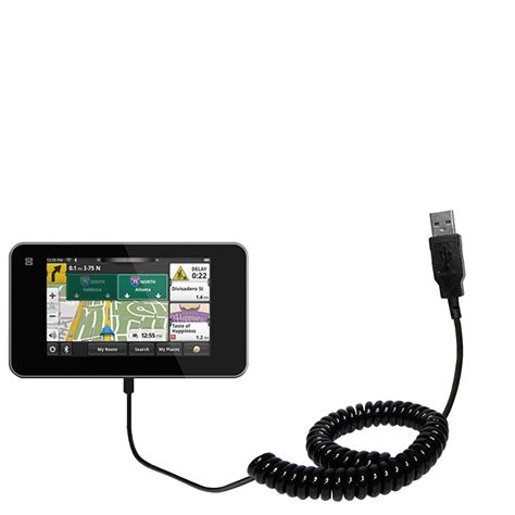 Coiled Power Hot Sync USB Cable Suitable For The Magellan SmartGPS With Both Data And Charge