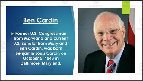 Current U.S. Senators from Maryland (Biography PPT Bundle) by Teach Simple