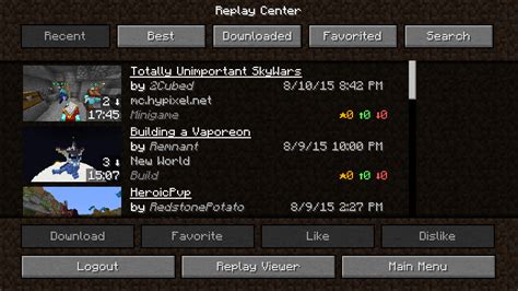 Minecraft Replay Mod Documentation