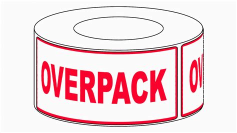 64x149mm Overpack Label, 500 per roll - Thermal Labels