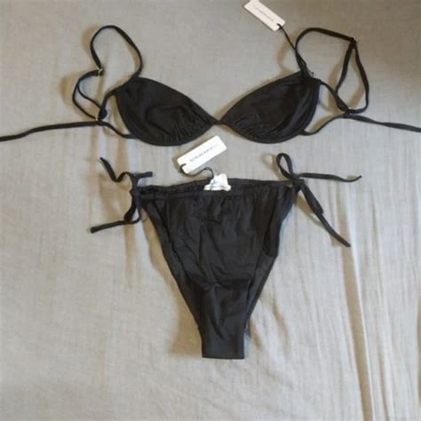 Weworewhat Swim Weworewhat Ruched Underwire Bikini Top High Leg Tie