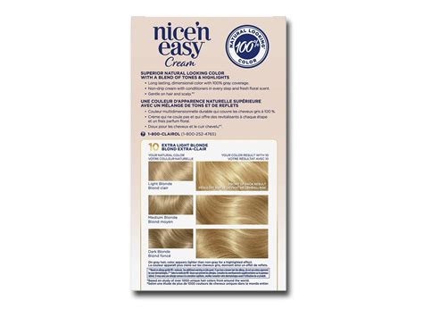 Clairol Nice N Easy Hair Dye Extra Light Blonde 10