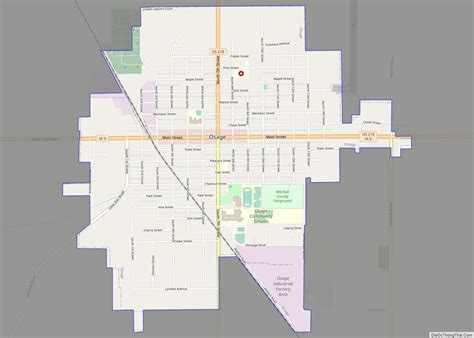 Map of Osage city, Iowa