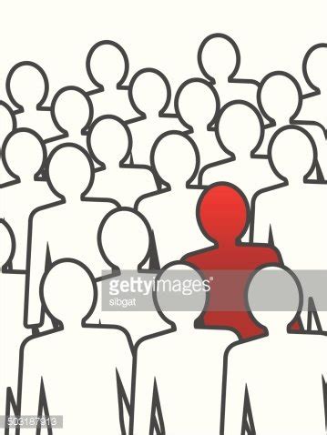 Unusual Person In The Crowd. Vector Concept Illustration. Stock Clipart | Royalty-Free | FreeImages