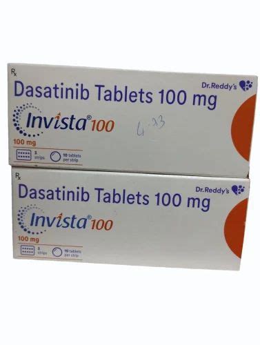 INVISTA 100 Dasatinib Tablet 100 Mg at ₹ 1200/stripe | Sprycel Tablet ...