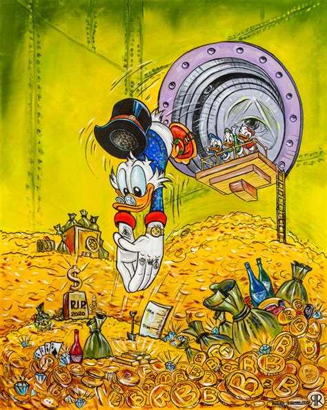 uncle scrooge diving  money