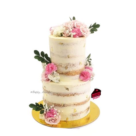 Naked Cake Con Rosas Happy Dessert