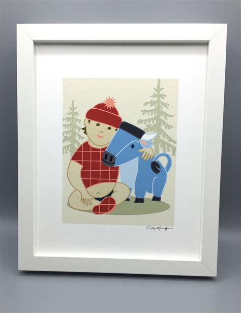 Baby Babe And Paul Bunyan Art Print Etsy