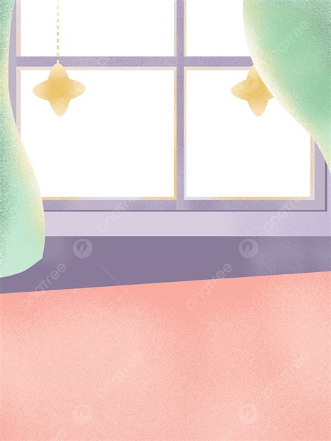 Hand Painted Minimalist Home Window Background Design, Window