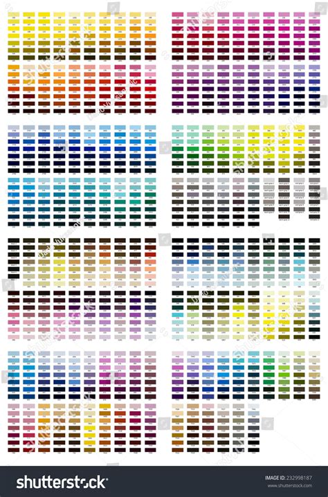 color reference illustration  shades  stock illustration