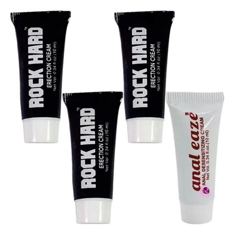 Lubricantes Rock Hard Engrosador 3pzs Anal Eaze 1pzs Meses sin interés